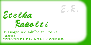 etelka rapolti business card